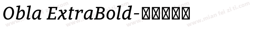 Obla ExtraBold字体转换